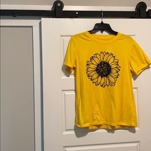 Yellow sunflower shirt